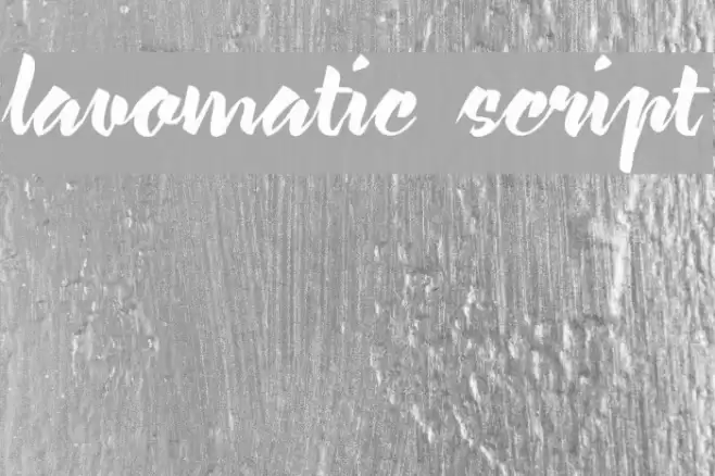 lavomatic  script Font examples