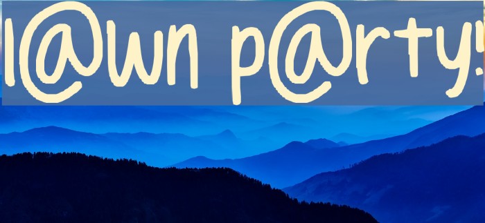 lawn party! Font examples