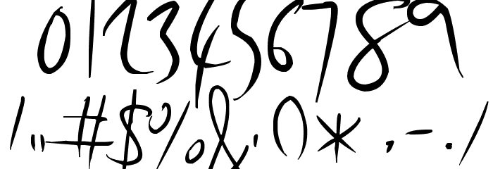 lazy writer Font OTHER CHARS