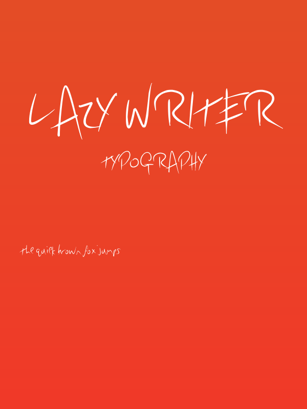 lazy writer Poster