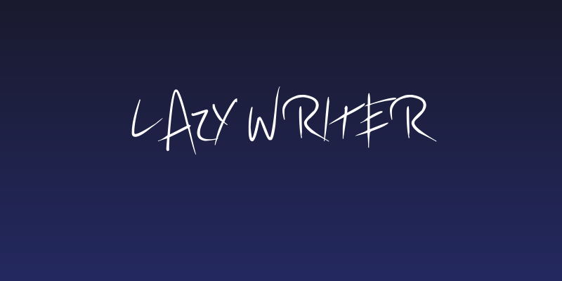lazy writer Social Header