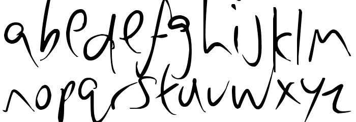 lazy writer Font LOWERCASE
