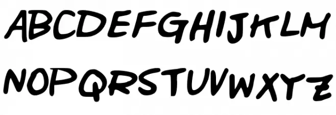 lazy_dog Font UPPERCASE