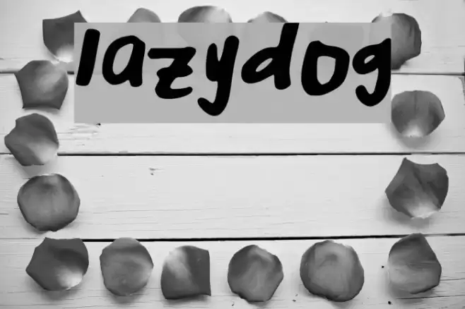 lazy_dog Font examples