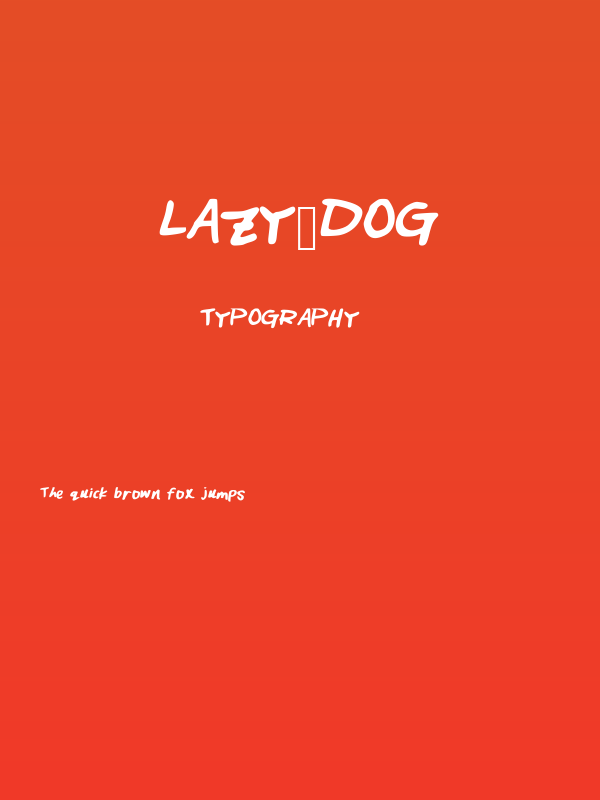 lazy_dog Poster