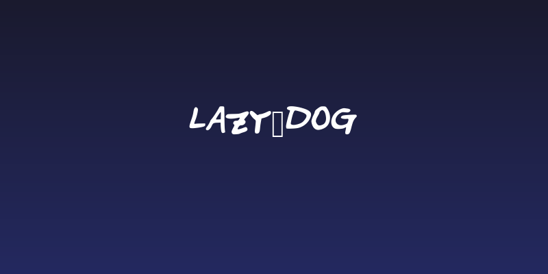 lazy_dog Social Header