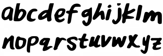 lazy_dog Font LOWERCASE