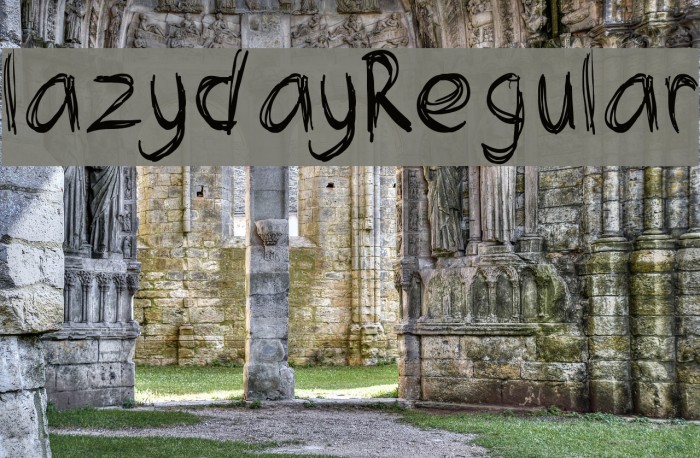 lazydayRegular Font examples