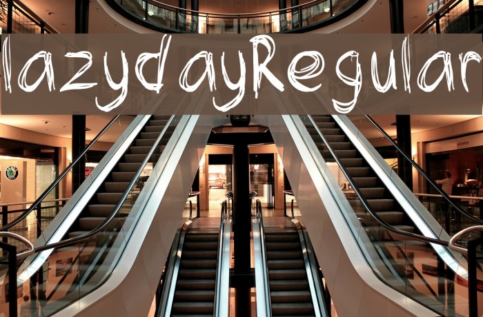lazydayRegular Font examples