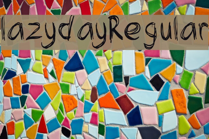 lazydayRegular Font examples
