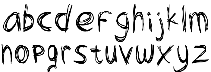 lazydayRegular Font LOWERCASE