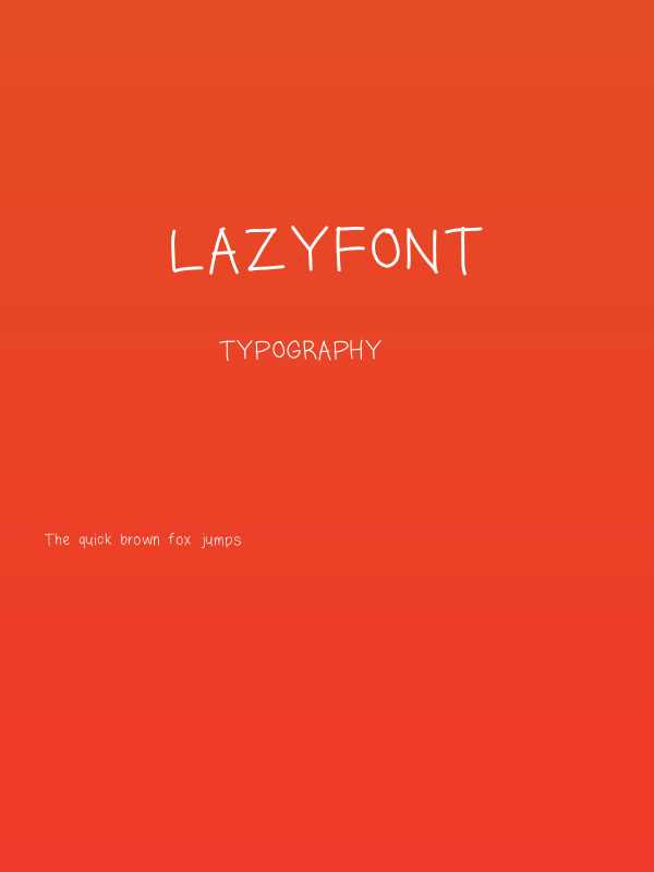 lazyfont Poster