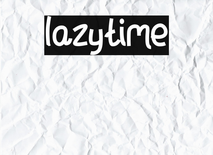 lazytime Font examples