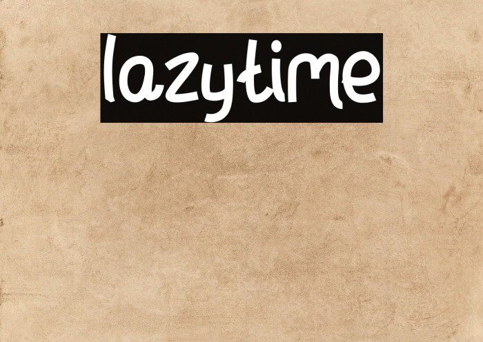 lazytime Font examples