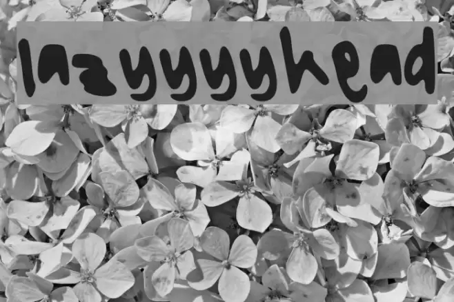 lazyyyyhead Font examples