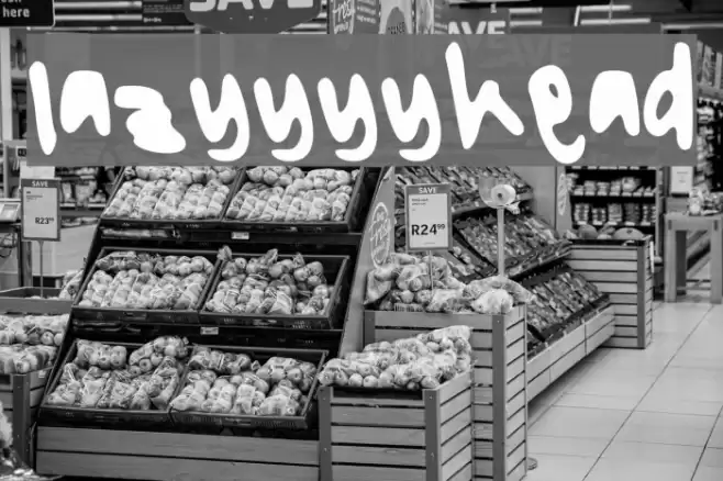 lazyyyyhead Font examples