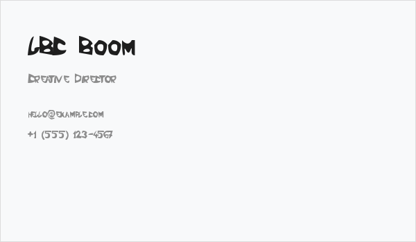 LBC Boom Business Card