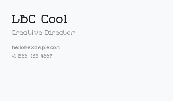 LBC Cool Business Card