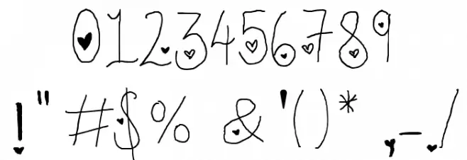 LC Look With Your Heart Font OTHER CHARS