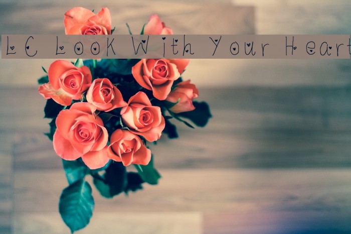 LC Look With Your Heart Font examples