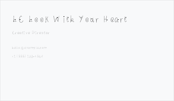 LC Look With Your Heart Business Card