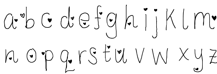 LC Look With Your Heart Font LOWERCASE