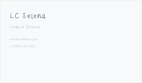 LC Selena Business Card