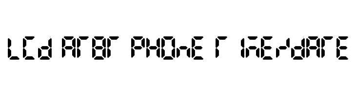 LCD AT&T Phone Time/Date Font