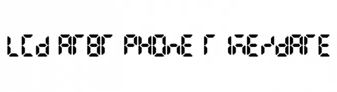 LCD AT&T Phone Time/Date  font caratteri gratis