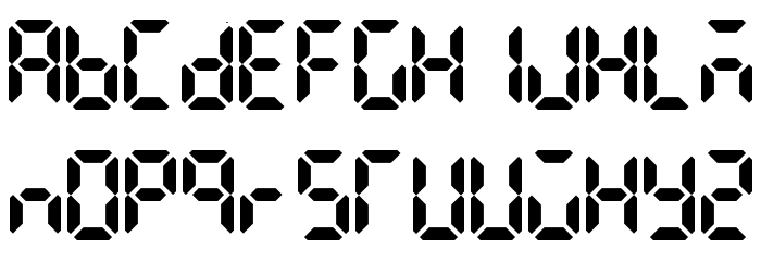 LCD AT&T Phone Time/Date Font LOWERCASE