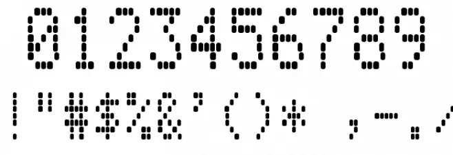 LCD AT&T Phone Font OTHER CHARS