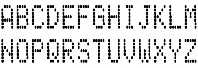 LCD AT&T Phone Fonte MAIÚSCULAS