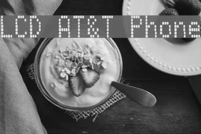 LCD AT&T Phone Font examples