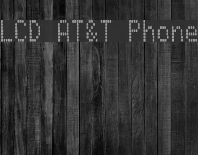 LCD AT&T Phone Font examples