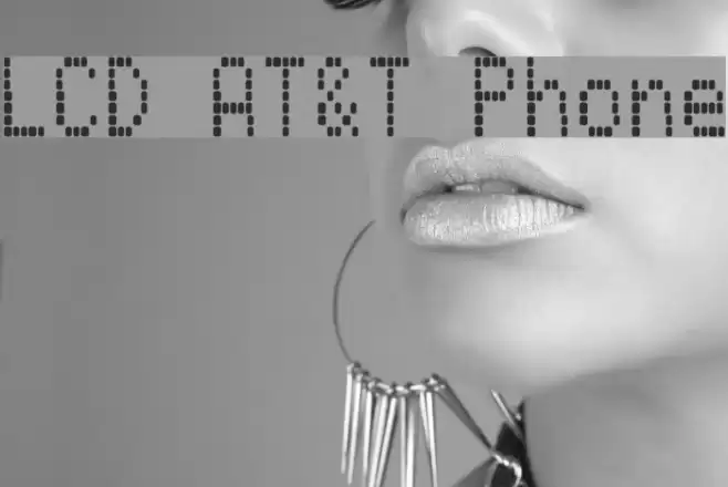 LCD AT&T Phone Font examples