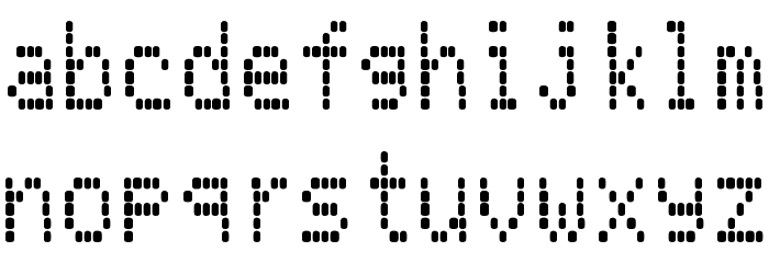 LCD AT&T Phone Font LOWERCASE