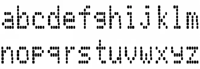 LCD AT&T Phone Font LOWERCASE