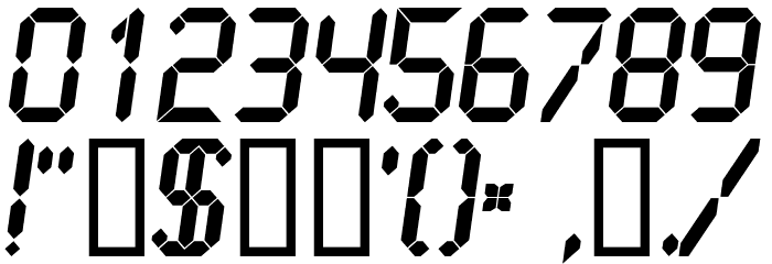 LCD Bold Font OTHER CHARS