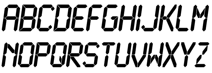 LCD Bold Font LOWERCASE