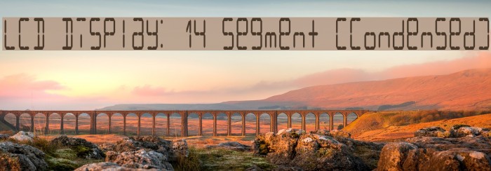 LCD Display: 14 Segment (Condensed) Example 2