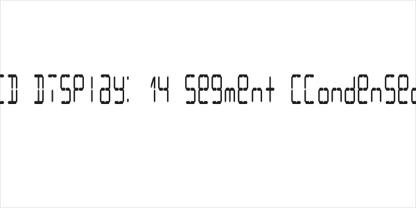 LCD Display: 14 Segment (Condensed) Logo