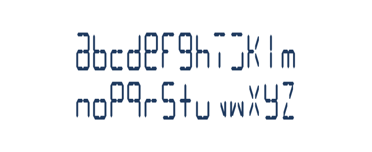 LCD Display: 14 Segment (Condensed) Lowercase