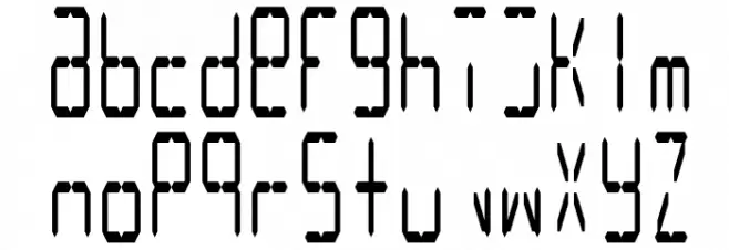 LCD Display: 14 Segment (Condensed) خط أحرف صغيرة
