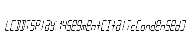 LCD Display: 14 Segment (Italic Condensed)  baixar fontes gratis