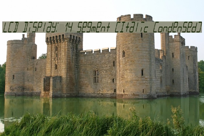 LCD Display: 14 Segment (Italic Condensed) Font examples
