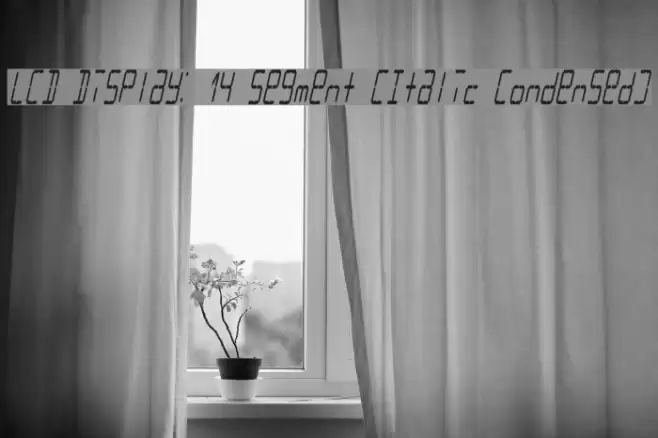 LCD Display: 14 Segment (Italic Condensed) Font examples