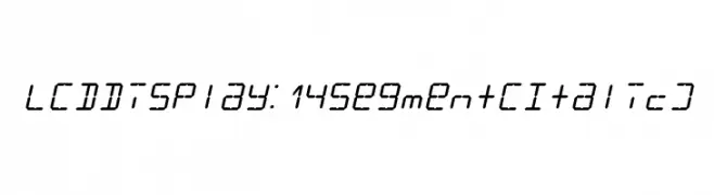 LCD Display: 14 Segment (Italic)  baixar fontes gratis