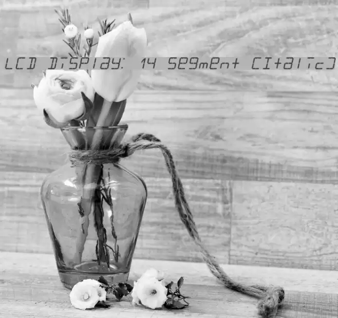 LCD Display: 14 Segment (Italic) Font examples