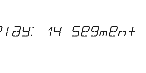 LCD Display: 14 Segment (Italic) Logo
