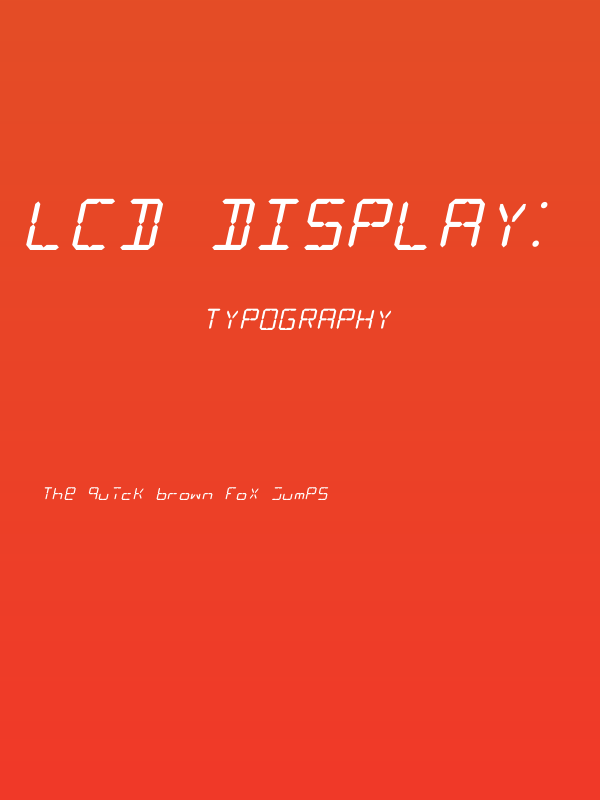 LCD Display: 14 Segment (Italic) Poster